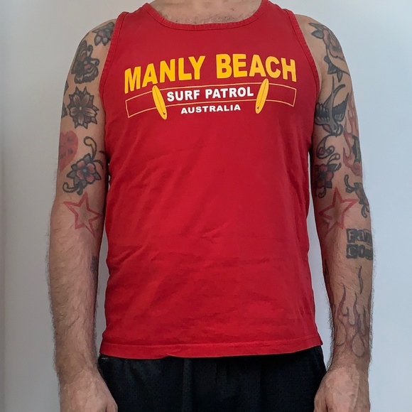 MANLY BEACH Surfer Patrol Australia Souvenir Tank - Picture 1 of 6